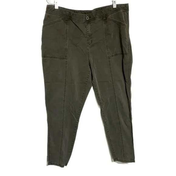 Lane Bryant 22 olive green stretch pants - Picture 3 of 5